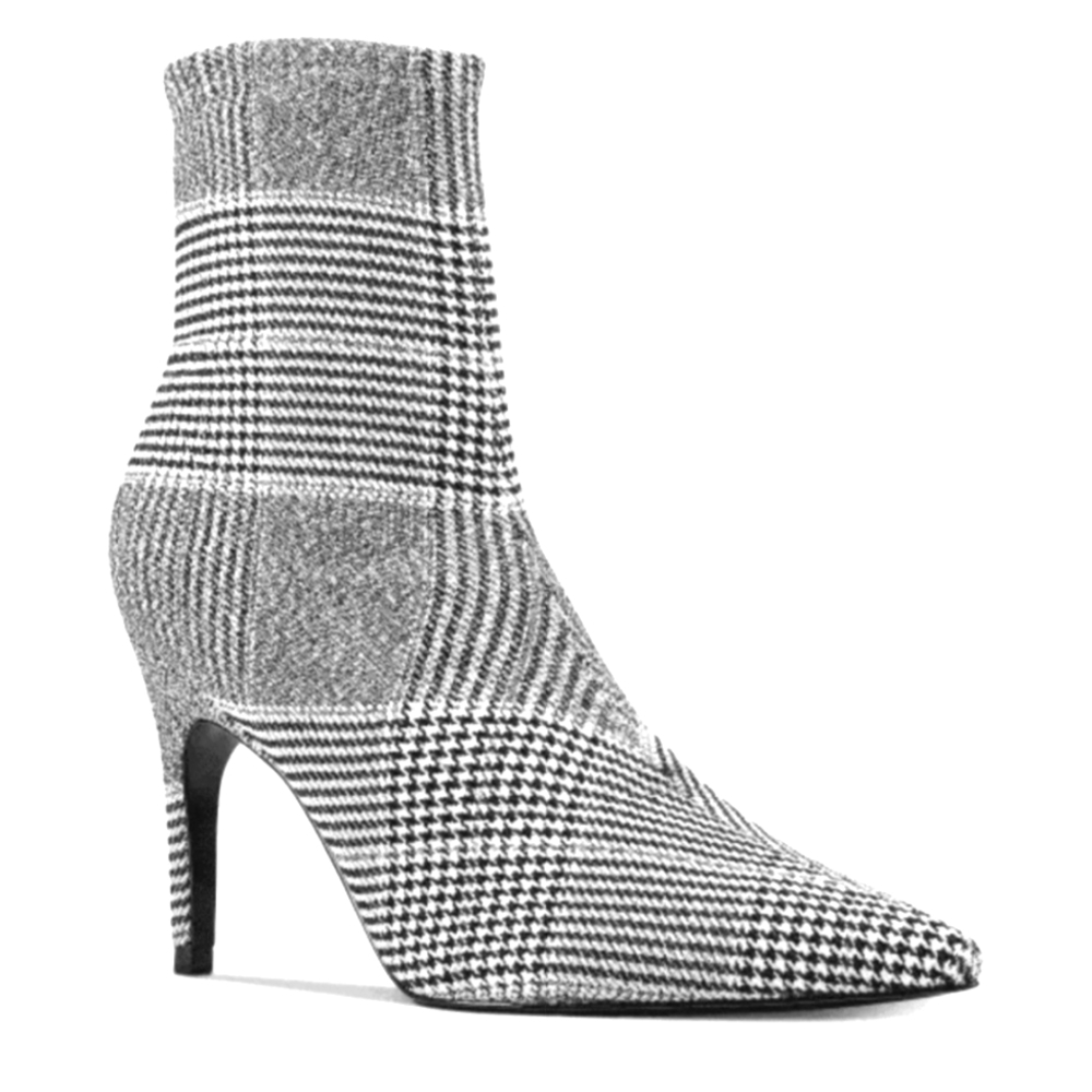 Nine West Jory stretch pointy toe houndstooth booties